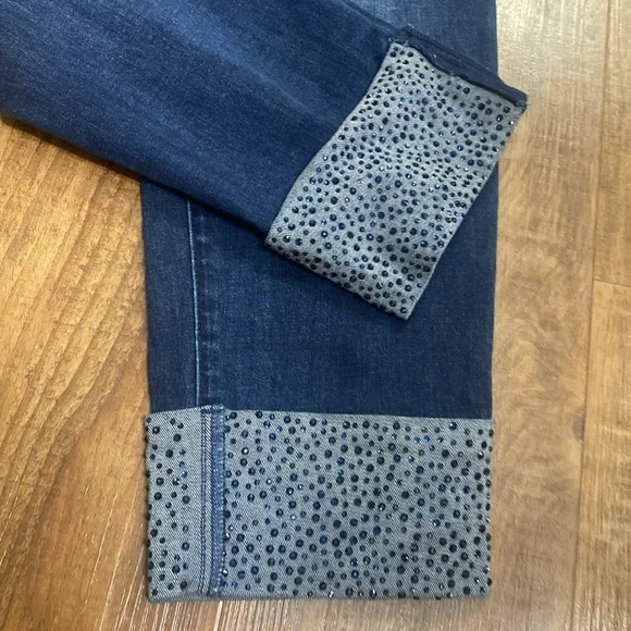 Chico's Blue Cropped Ankle Pants Stylish Comfort - Picture 4 of 8